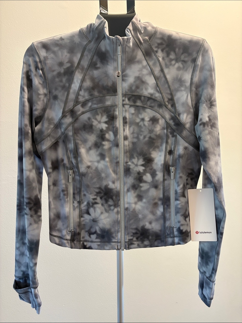 Lululemon Define Cropped Jacket Nulu ~ 12 ~ Meadow Haze Grey Multi